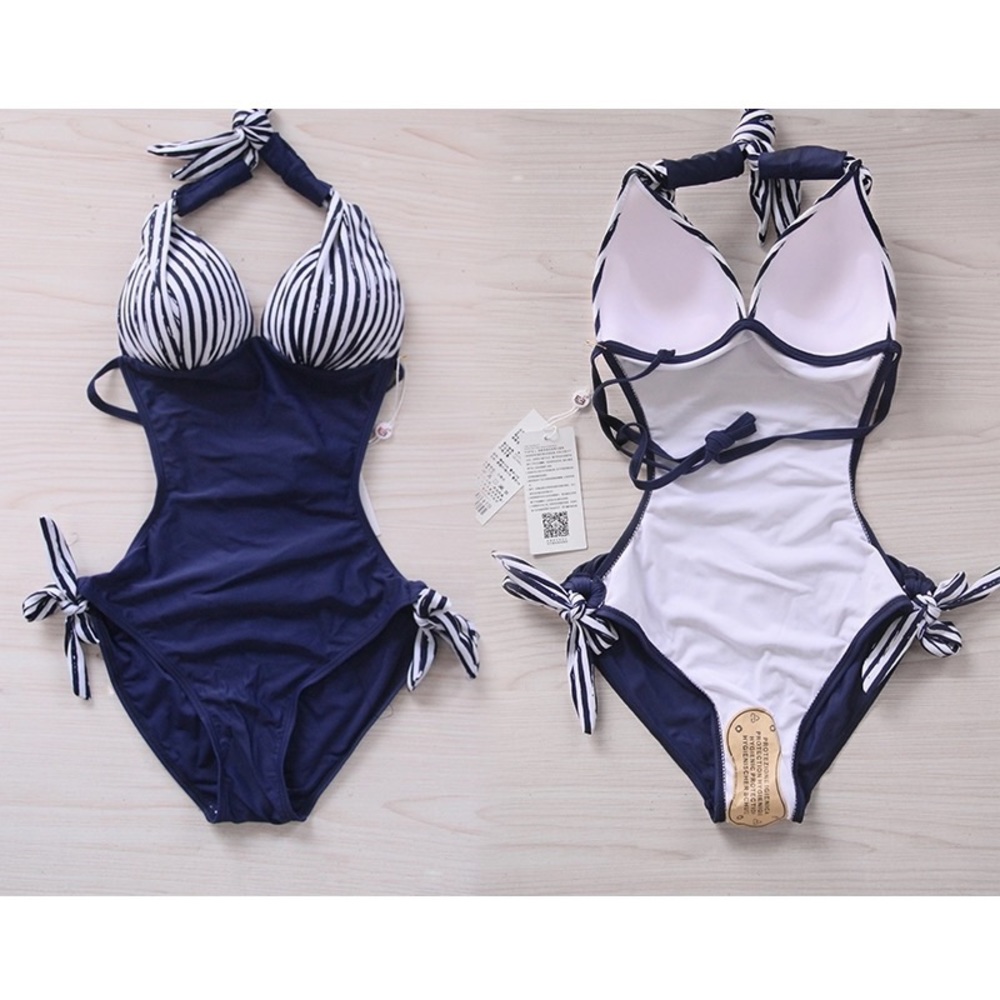 Sexy Push Up One Piece Swimsuit Monokini Halter - Picture 5 of 6